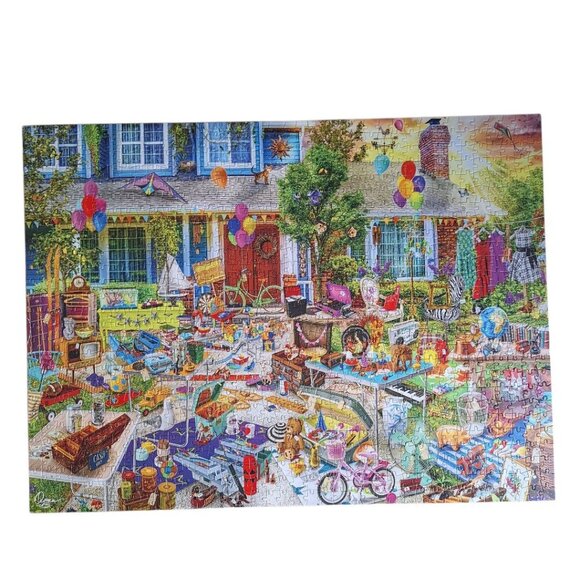 Buffalo Puzzle Aimee Stewart Yard Sale Garage Rummage Junk 1000 Piece Complete - Picture 3 of 9